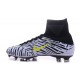 Chaussures Football Mercurial Superfly V FG 2016 Crampons pour Homme Noir Blanc Jaune