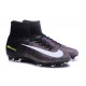 Chaussures Football Mercurial Superfly V FG 2016 Crampons pour Homme Noir Blanc