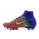 Chaussures Football Mercurial Superfly V FG 2016 Crampons pour Homme Rouge Bleu Volt