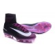 2016 Nouveau Chaussures de Football Mercurial Superfly V FG Noir Violet Blanc