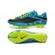 Coupe du Monde 2014 Crampons Nike Hypervenom Phantom FG Bleu Noir Jaune Pack de Réflexion