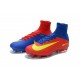 2016 Nouveau Chaussures de Football Mercurial Superfly V FG Bleu Rouge Jaune