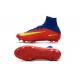 2016 Nouveau Chaussures de Football Mercurial Superfly V FG Bleu Rouge Jaune