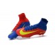 2016 Nouveau Chaussures de Football Mercurial Superfly V FG Bleu Rouge Jaune