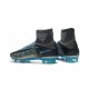 2016 Nouveau Chaussures de Football Mercurial Superfly V FG Gris Bleu Noir