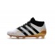 Chaussures de Football Hommes - adidas ACE 16.1 Primeknit FG/AG Noir Blanc Or