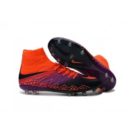 Nouvelles chaussures Nike HyperVenom Phantom II FG Football Crampons Carmin Obsidienne Violet