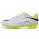 Pas Cher Crampons Nike Hypervenom Phantom FG Blanc Jaune Noir Pack de Réflexion