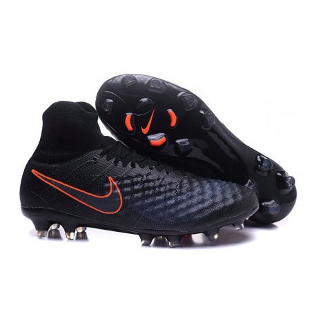 2016 Crampons foot Nike Magista Obra II FG Noir Carmin