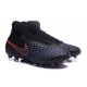 2016 Crampons foot Nike Magista Obra II FG Noir Carmin