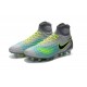 2016 Crampons foot Nike Magista Obra II FG Platine Noir Vert