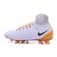 2016 Crampons foot Nike Magista Obra II FG Blanc Or