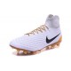 2016 Crampons foot Nike Magista Obra II FG Blanc Or