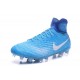 2016 Crampons foot Nike Magista Obra II FG Bleu Blanc