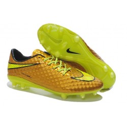 Nouvelle Chaussure Neymar Premium Nike Hypervenom Phantom FG Or Jaune