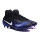 2016 Crampons foot Nike Magista Obra II FG Noir Bleu Blanc