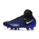 2016 Crampons foot Nike Magista Obra II FG Noir Bleu Blanc