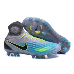 2016 Crampons foot Nike Magista Obra II FG Platine Noir Vert