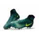 2016 Crampons foot Nike Magista Obra II FG Turquoise Rio Volt Obsidienne Jade