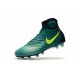 2016 Crampons foot Nike Magista Obra II FG Turquoise Rio Volt Obsidienne Jade