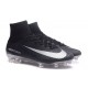 2016 Nouveau Chaussures de Football Mercurial Superfly V FG Noir Argent