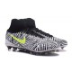 Hommes Nike Magista Obra II FG Chaussures de football Noir Blanc Jaune