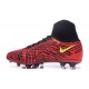 Nouvelles chaussures Nike Magista Obra II FG Football Crampons Noir Rouge Jaune