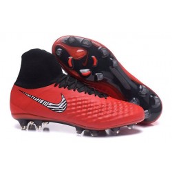 Hommes Nike - Nike Magista Obra II FG Chaussures de football Rouge Noir