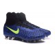 Nouvelles chaussures Nike Magista Obra II FG Football Crampons Bleu Noir Volt