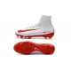 2016 Nouveau Chaussures de Football Mercurial Superfly V FG Blanc Rouge