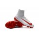 2016 Nouveau Chaussures de Football Mercurial Superfly V FG Blanc Rouge