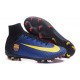2016 Nouveau Chaussures de Football Mercurial Superfly V FG Barcelona FC Bleu Rouge Jaune Noir