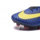 2016 Nouveau Chaussures de Football Mercurial Superfly V FG Barcelona FC Bleu Rouge Jaune Noir