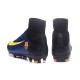 2016 Nouveau Chaussures de Football Mercurial Superfly V FG Barcelona FC Bleu Rouge Jaune Noir