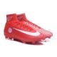 2016 Nouveau Chaussures de Football Mercurial Superfly V FG FC Bayern München Rouge Blanc