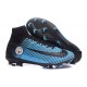 2016 Nouveau Chaussures de Football Mercurial Superfly V FG Manchester City FC Noir Bleu