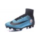 2016 Nouveau Chaussures de Football Mercurial Superfly V FG Manchester City FC Noir Bleu