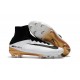 Nouveau Chaussures de Football Mercurial Superfly V FG pour Hommes Blanc Or Noir