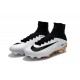 Nouveau Chaussures de Football Mercurial Superfly V FG pour Hommes Blanc Or Noir