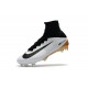 Nouveau Chaussures de Football Mercurial Superfly V FG pour Hommes Blanc Or Noir