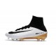 Nouveau Chaussures de Football Mercurial Superfly V FG pour Hommes Blanc Or Noir