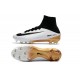 Nouveau Chaussures de Football Mercurial Superfly V FG pour Hommes Blanc Or Noir