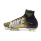 Nouveau Chaussures de Football Mercurial Superfly V FG pour Hommes Jaune Noir Blanc