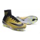 Nouveau Chaussures de Football Mercurial Superfly V FG pour Hommes Jaune Noir Blanc