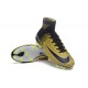 Nouveau Chaussures de Football Mercurial Superfly V FG pour Hommes Jaune Noir Blanc