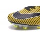 Nouveau Chaussures de Football Mercurial Superfly V FG pour Hommes Jaune Noir Blanc