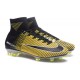 Nouveau Chaussures de Football Mercurial Superfly V FG pour Hommes Jaune Noir Blanc