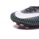 Nouvelles Nike Mercurial Vapor 11 FG Crampons de Football pour Hommes Noir Blanc Vert Électrique