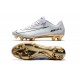 Nouvelles Nike Mercurial Vapor 11 FG Crampons de Football pour Hommes CR7 Vitórias Blanc Or Noir