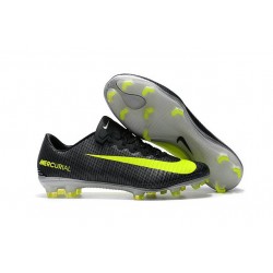 Nouvelles Nike Mercurial Vapor 11 FG Crampons de Football pour Hommes CR7 Algue Volt Hasta Blanc